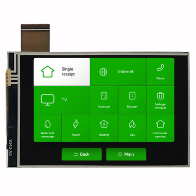 480x800 exhibición IPS del módulo de TFT LCD de 4 pulgadas con tacto del interfaz RTP del RGB