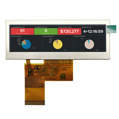 Calidad  3.9 Inch Bar Type TFT LCD , 40 Pin TFT Display RGB Interface 480x128 fábrica