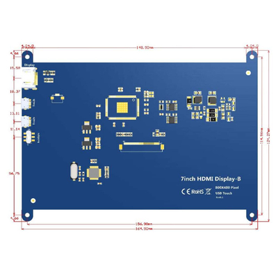 Raspberry PI Pantalla LCD TFT HDMI de 7 pulgadas con pantalla táctil capacitiva