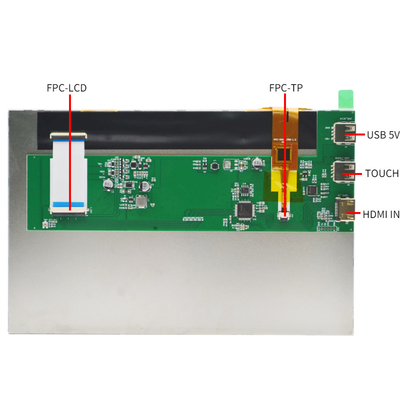 pulgada HDMI de la exhibición 10,1 del tacto de 300cd/m2-1000cd/m2 PCAP con la frambuesa pi compatible