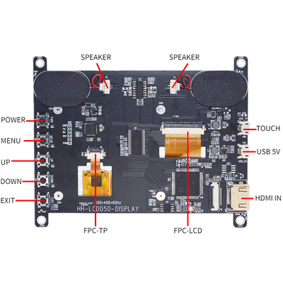 HDMI compatible con la frambuesa Pi4 exhibición 800x480 Dots With CTP de TFT LCD de 5 pulgadas