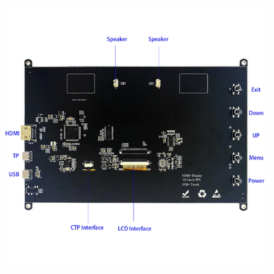 10.1" 1024x600 IPS PCAP con pantalla táctil capacitiva TFT LCD soporte de conector HDMI