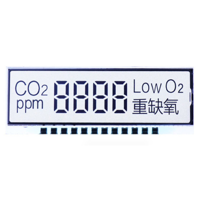 Display LCD de 7 segmentos personalizado Máquina de desinfección de aniones de ozono, controlador de aire fresco, LCD de fondo negro VA
