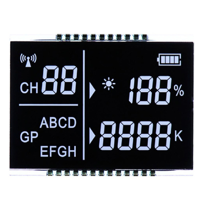 Pantalla LCD de segmento Redonda Taza de agua octogonal VA Pantalla LCD de siete segmentos para temperatura y humedad