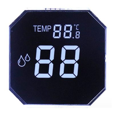 Pantalla LCD de segmento Redonda Taza de agua octogonal VA Pantalla LCD de siete segmentos para temperatura y humedad
