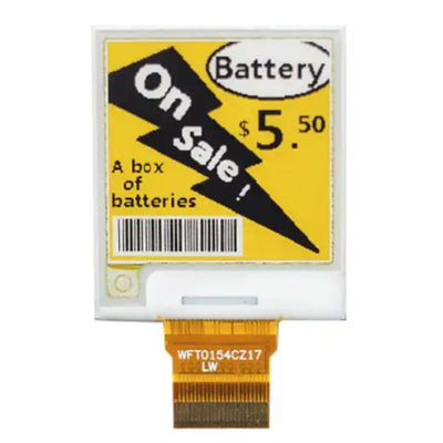 Módulo de papel electrónico pantalla digital 1.54&quot; 3 colores EPD 24 pines ESL E-Ink 200*200 puntos Interfaz SPI Óptica Todos los ángulos de visión