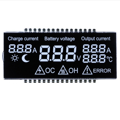 Panel LCD TN personalizado, LCD del medidor con voltaje, corriente, temperatura, caracteres/segmentos de potencia