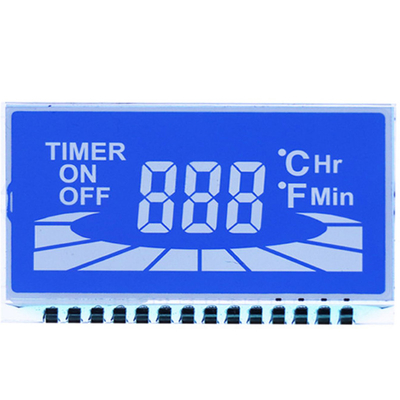 Panel LCD STN personalizado, modo azul STN / fondo de caracteres blancos / pantalla de fuentes, conexión de pines metálicos