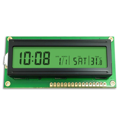 Panel LCD personalizado, monocromo de control de temperatura del instrumento de almacenamiento de energía de potencia LCD, STN amarillo verde segmento LCD