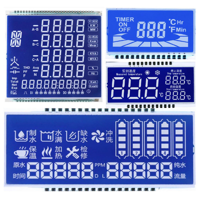 Tamaño personalizado pantalla LCD de VA dígito TN HTN FSTN Display de monómetro monocromático personalizado de 7 segmentos