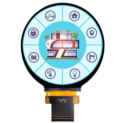 2Módulo de pantalla LCD TFT redondo de.8 pulgadas 480x480 con Tst de -30°C a 80°C y interfaz SPI RGB de 40 pines ST7701S