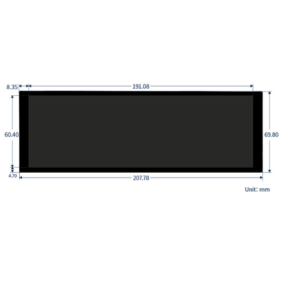 7.9 pulgadas Tipo de barra IPS Monitor TFT táctil capacitivo con salida HDMI para Raspberry Pi 4 Windows os Resolución 400x1280