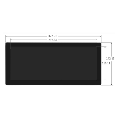 Pantalla LCD de 12,3 pulgadas de grado automotriz con CTP, interfaz HDMI soporta Raspberry Pi, Windows, Jetson Nano