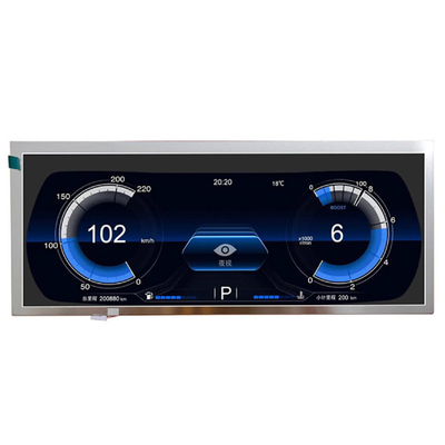 Display estirado de 12,3" pulgadas TFT Bar LCD Tipo 1920x720 puntos LVDS IPS HD Clase de automóvil para reproductor de publicidad