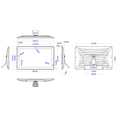Montado en la pared de 15,6 pulgadas Android Touch All In One PC 1920*1080 Ips pantalla táctil Full HD señalización digital 350 cdm2 Brillo
