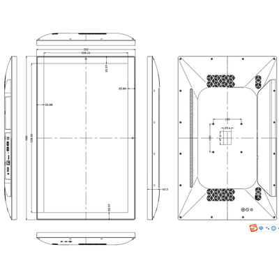 Tableta Android de 23.8 pulgadas con toque en la pared todo en un PC1920*1080 IPS pantalla Full HD