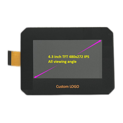 PCAP TFT Display 4,3 pulgadas China TFT Graphic LCD Display 480 * 272 IPS RGB 40 pin con pantalla táctil capacitiva