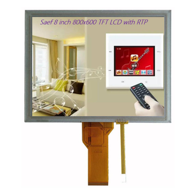 TFT-LCD de 8 pulgadas para sistemas integrados y dispositivos industriales, pantalla TFT LCD de 8" 800x600 RGB 50 pines con toque resistivo