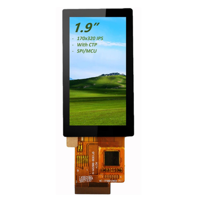 1.9" IPS TFT LCD Touch Screen 170x320 Ángulo de visión completo con interfaz CTP y SPI/MCU