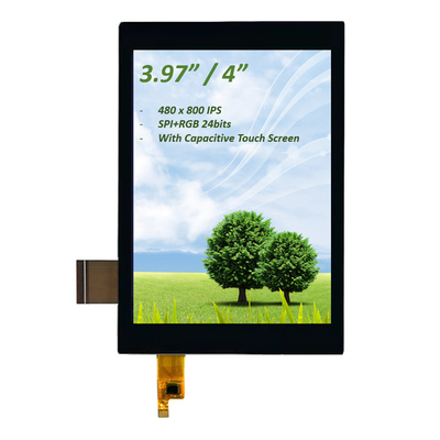 PCAP TFT Display 4 pulgadas (3,97&quot;), 4 pulgadas TFT LCD SPI+RGB Interfaz IPS Pantalla táctil capacitiva