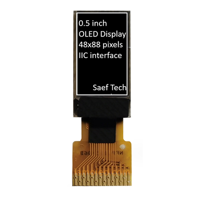 0Módulo de pantalla OLED de.5 pulgadas 88x48 píxeles Matriz pasiva con interfaz I2C