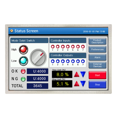 8 bits LVDS Industrial TFT Display 10,1 pulgadas RGB 1280x800 píxeles 40 pines