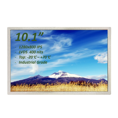 8 bits LVDS Industrial TFT Display 10,1 pulgadas RGB 1280x800 píxeles 40 pines