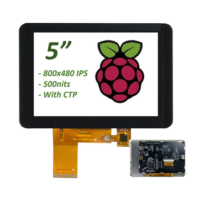 5" Raspberry Pi Compatible HDMI TFT pantalla táctil 800x480 IPS