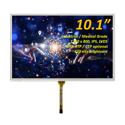 10Display LCD TFT de 1 pulgada con resolución 1280x800 con panel táctil resistivo