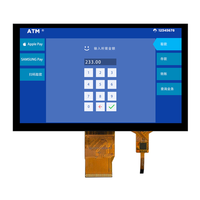 1000nits 7 pulgadas PCAP TFT Display 1024x600 RGB Temperatura de funcionamiento amplia