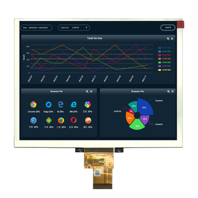 Pantalla LCD TFT de 8 pulgadas con 800x600 píxeles TN RGB TN 12 horas