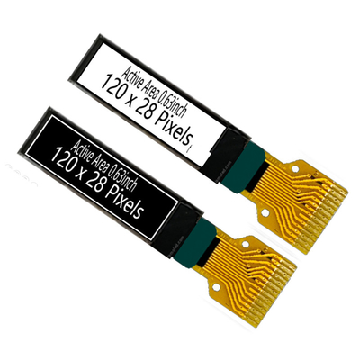 0.63 pulgadas 120x28 píxeles Modulo de pantalla OLED Matriz pasiva Monocromo Color blanco