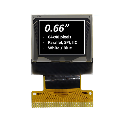 0.66 pulgadas Modulo gráfico de pantalla OLED 64x48 píxeles Blanco/azul opcional