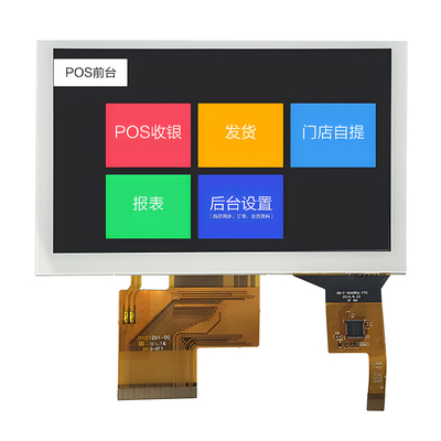 Exhibición del tacto del LCD TFT de 5 pulgadas, pantalla táctil capacitiva industrial 800×480
