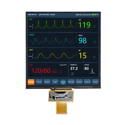 Panel LCD de alto brillo 1000 Nits 7,6 pulgadas IPS Cuadrado TFT Pantalla LCD 800x800 puntos con interfaz MIPI