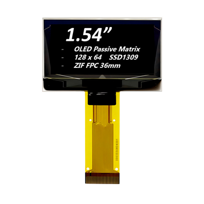 Modulo de pantalla OLED de 1,54 pulgadas con matriz pasiva SSD1309 ZIF FPC 36mm 128x64 píxeles