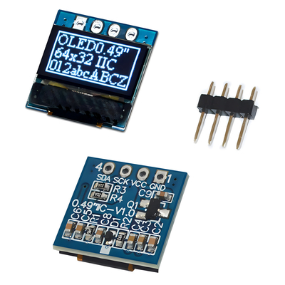 0Display gráfico OLED de 49 pulgadas con 4 pines de cabecera SSD1315 soporte de interfaz I2C