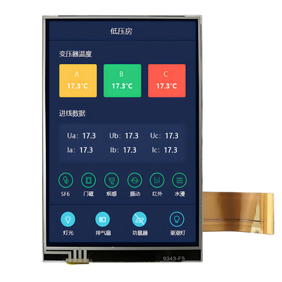 China TFT LCD suministro de fábrica 3,5 pulgadas 320x480 píxeles con pantalla táctil resistiva