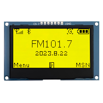 2Display OLED amarillo de.42 pulgadas 128x64 puntos Resolución 7 Pin de encabezado Interfaz SPI