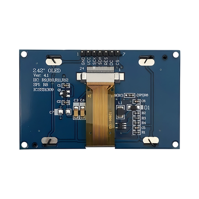 2Display OLED amarillo de.42 pulgadas 128x64 puntos Resolución 7 Pin de encabezado Interfaz SPI