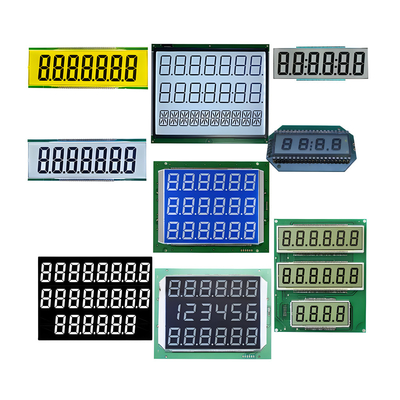 Tamaño personalizado pantalla LCD de VA dígito TN HTN FSTN Display de monómetro monocromático personalizado de 7 segmentos