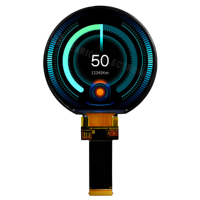 2 ruedas LCD TFT automotriz 3.6 pulgadas 544x506 RGB pantalla circular