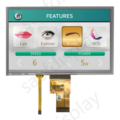 Display de dispositivos de belleza Pantalla LCD TFT de 9 pulgadas 800x480 puntos Interfaz RGB con RTP