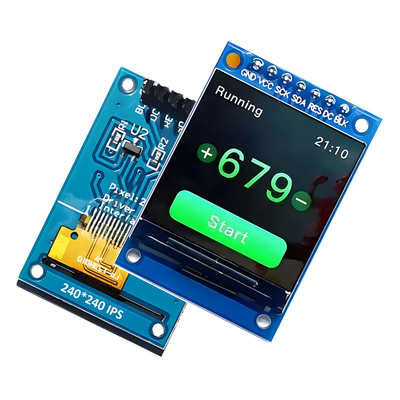 Interfaz de serie SPI de 1,3 pulgadas IPS TFT LCD 240x240 Dot con 7 pines de cabecera PCB