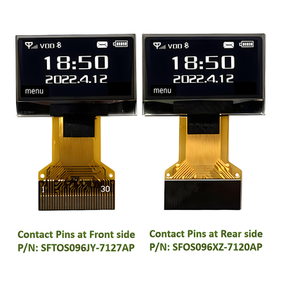 Display OLED de bajo costo de 0,96 pulgadas 128X64 IIC I2C SPI 8080 Interfaz de 30 pines ZIF FPC