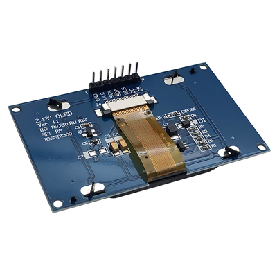 2Módulo de pantalla OLED de.42 pulgadas 128x64 puntos con interfaz SPI y colores de fuente blanco y azul