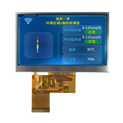 4.3 pulgadas IPS TFT LCD 480 * 272 píxeles 262K pantalla a todo color ST7283 controlador IC