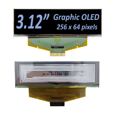3.12 pulgadas 256x64 módulo gráfico de pantalla OLED con SSD1322 controlador IC - amarillo, blanco o azul de las opciones de fuente