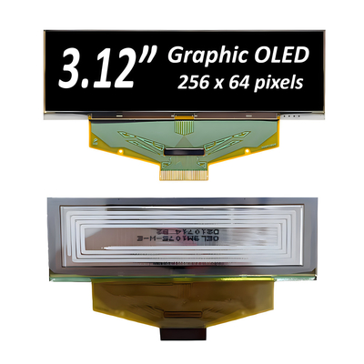 3.12 pulgadas 256x64 módulo gráfico de pantalla OLED con SSD1322 controlador IC - amarillo, blanco o azul de las opciones de fuente