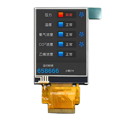 LCD IPS TFT de 2,8 pulgadas legible a la luz solar con pantalla táctil resistiva de 240 x 320 puntos